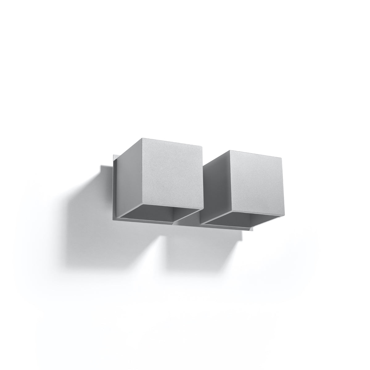 Cube LED-Wandleuchte 2 grau