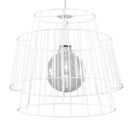 Lampe pendante Cage Moderne blanc