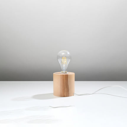 Pure Circular wooden table lamp
