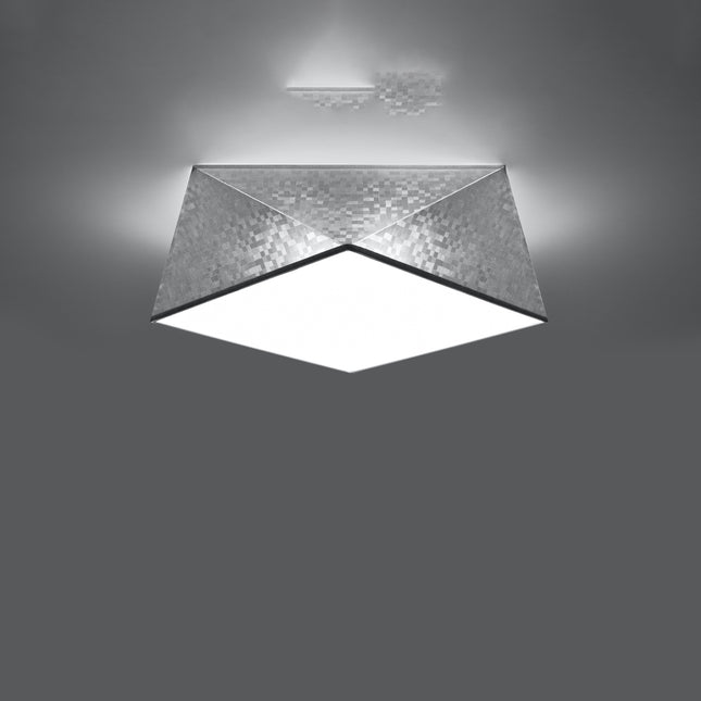 Geometric Ceiling Light Hexa 35 Silver