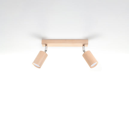 Minimalistische Deckenleuchte aus Naturholz 2 