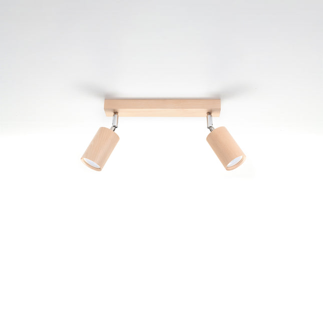 Minimalistische Deckenleuchte aus Naturholz 2 
