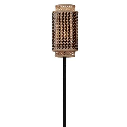 Lampadaire Bhutan Bambou Noir et Naturel 145 cm