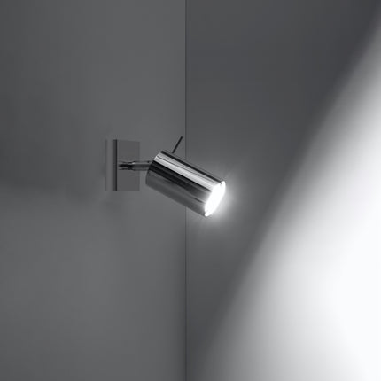 Gerichtete LED-Wandleuchte aus Chrom