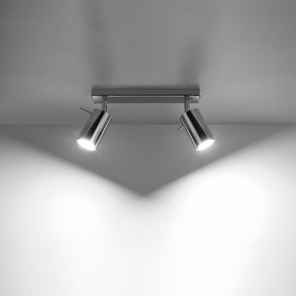 Directional ceiling light 2 LED chrome