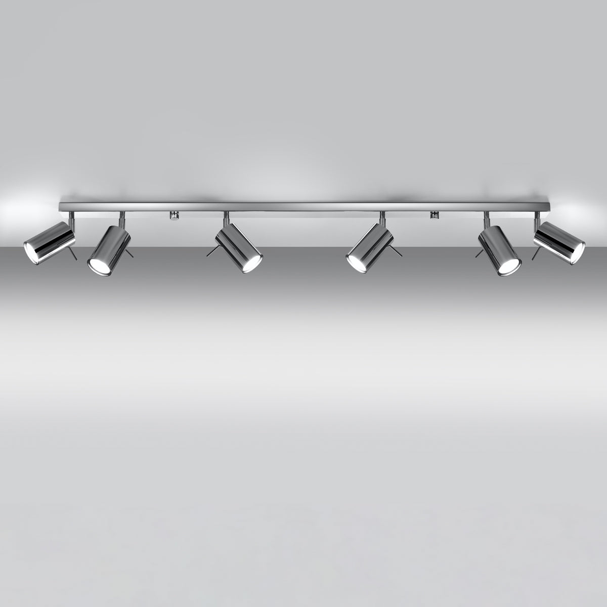 Directional 6L LED chrome ceiling light