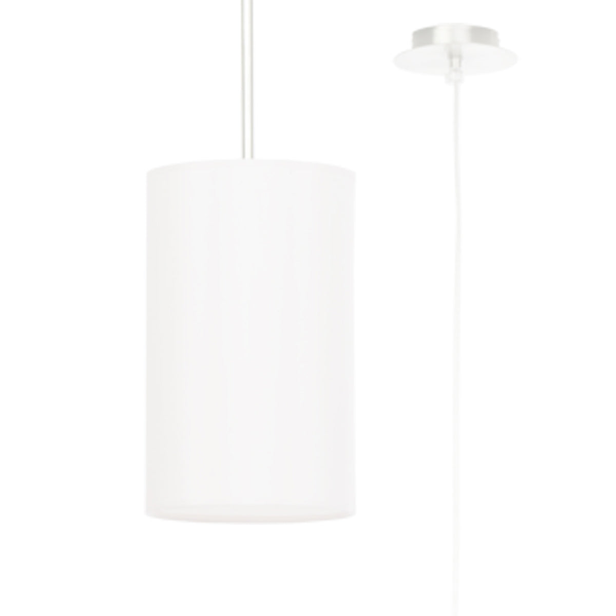 Lustre Tissu Rond 15 blanc