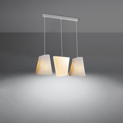 Creative Shape Fabric Chandelier 3 white