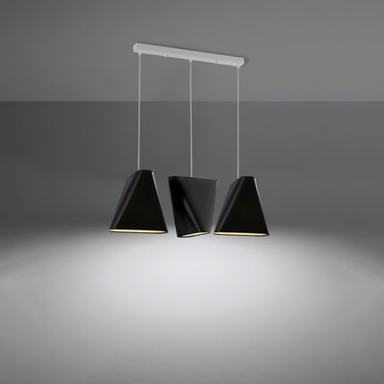 Creative Shape Fabric Chandelier 3 Black