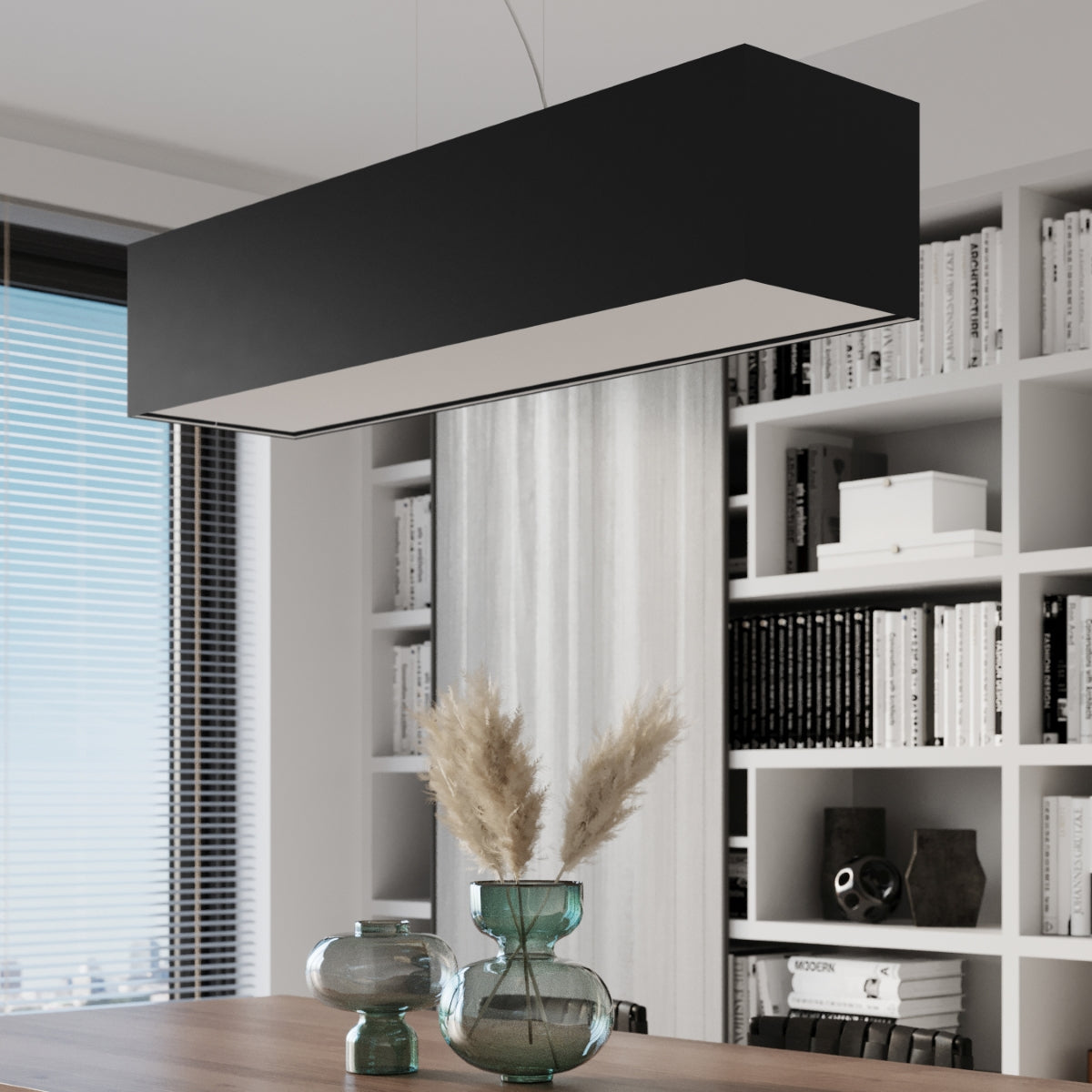 Lustre Bloc Tissu BIS 80 noir