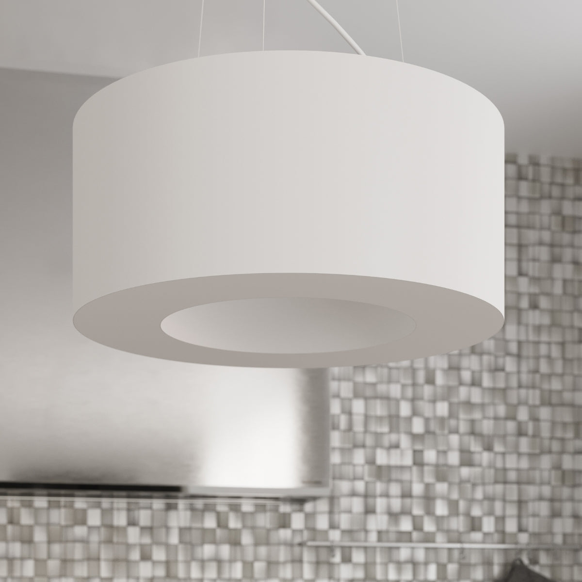 Lustre Saturne 90 blanc