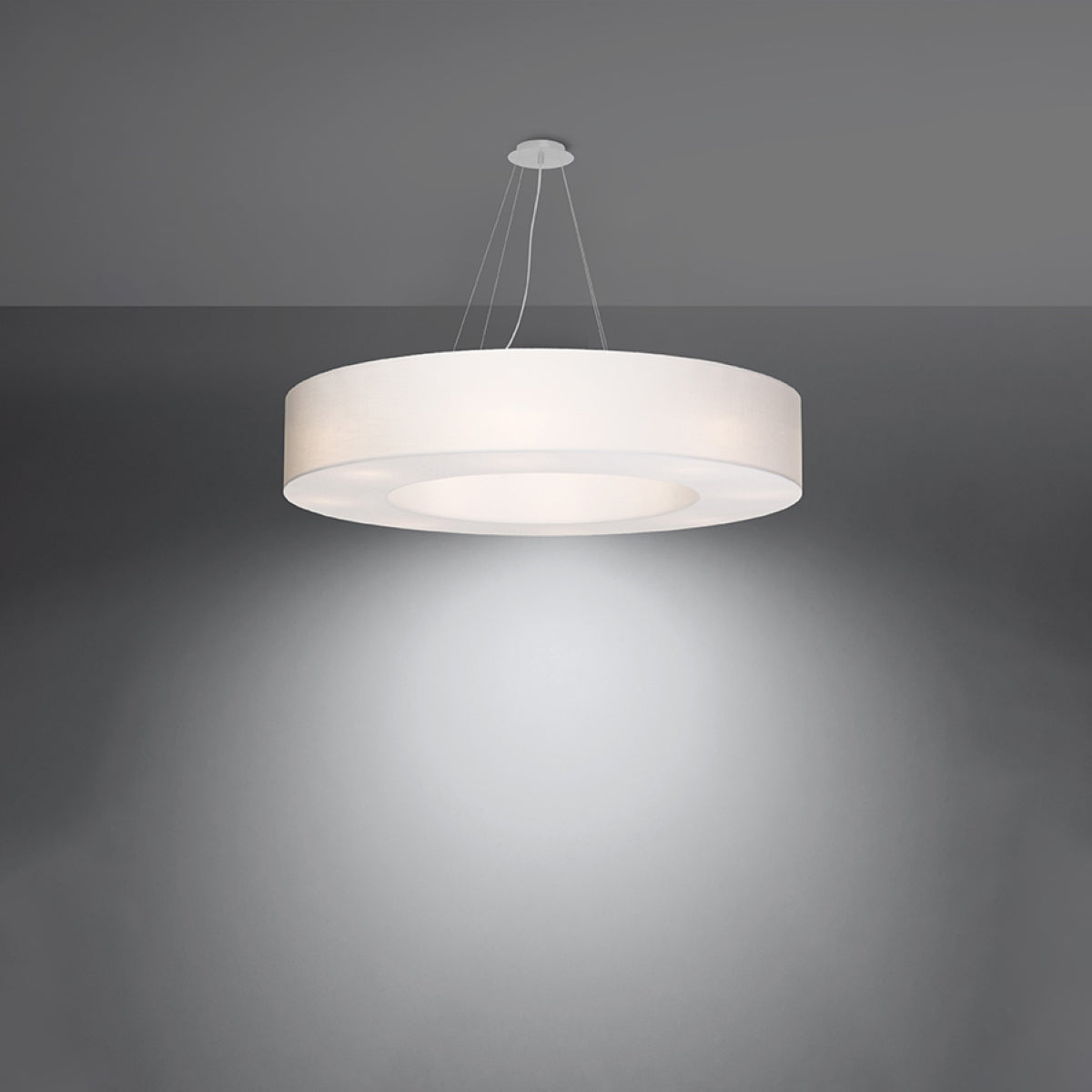 Lustre Saturne 90 blanc