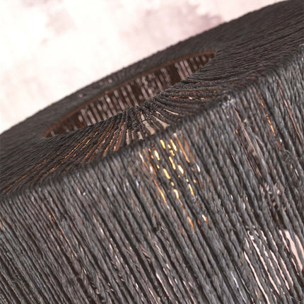 Lampadaire Iguazu Jute et Bambou Noir 125 cm