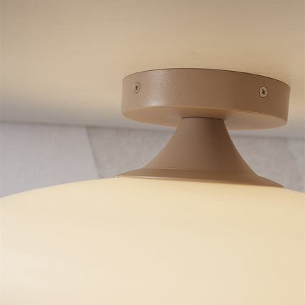Plafonnier Sapporo Verre Blanc & Sable 34 cm
