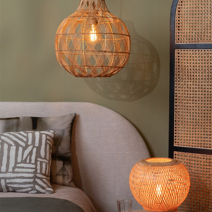 Suspension Mendoza Bambou Naturel et Brun 35 cm