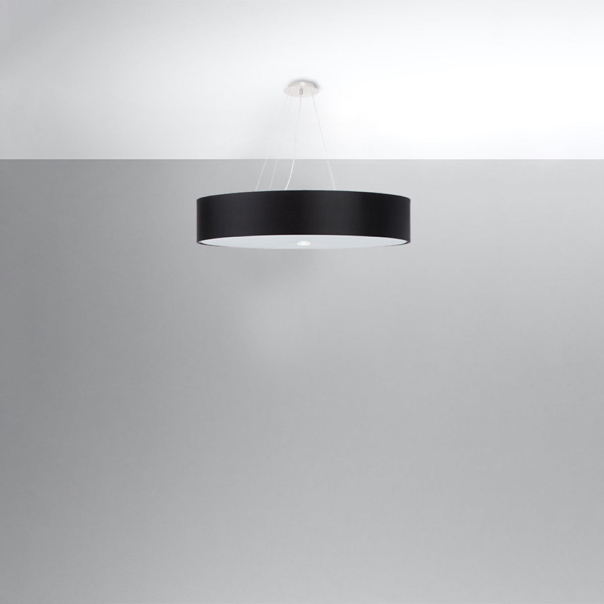 Lustre Cercle Plein 80 noir