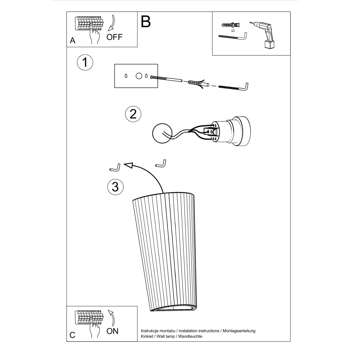 Moderne Keramiktopf-Wandlampe