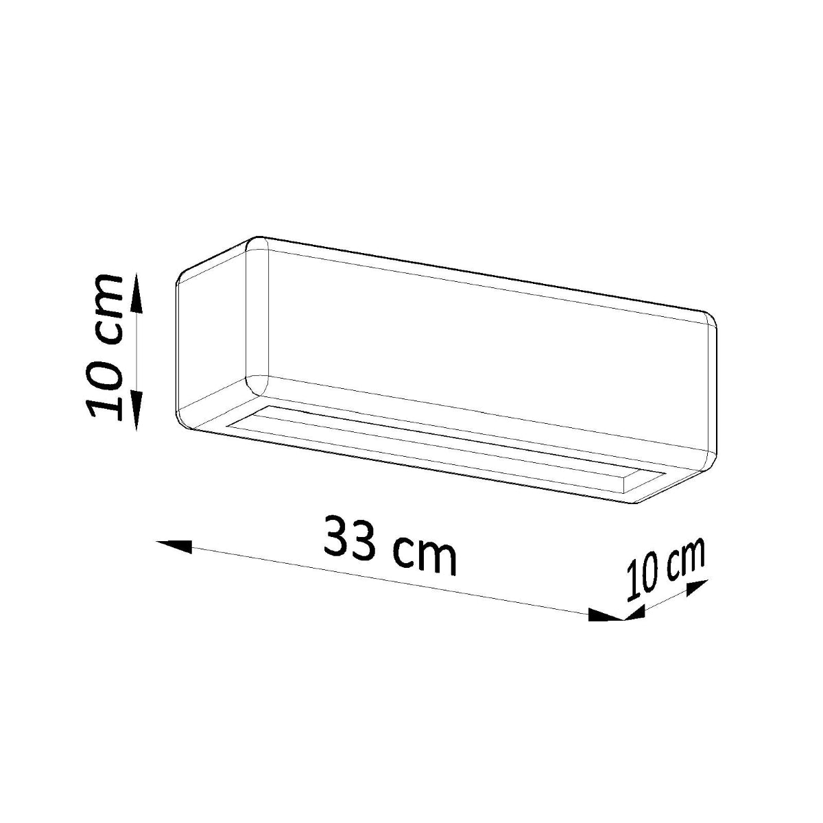 Applique Rectangle Arrondi Céramique Murale