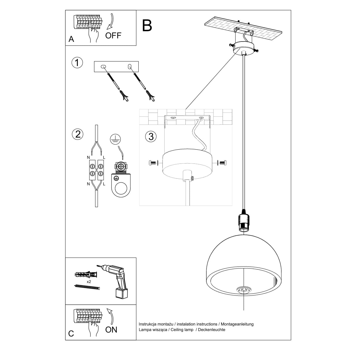 Lampe pendante PABLITO