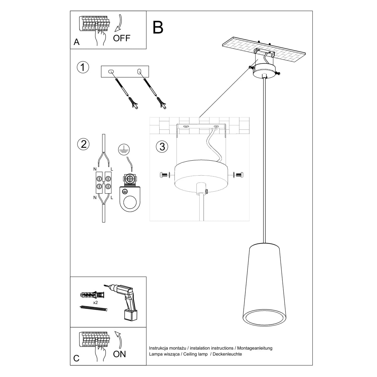 Lampe pendante en céramique GULCAN