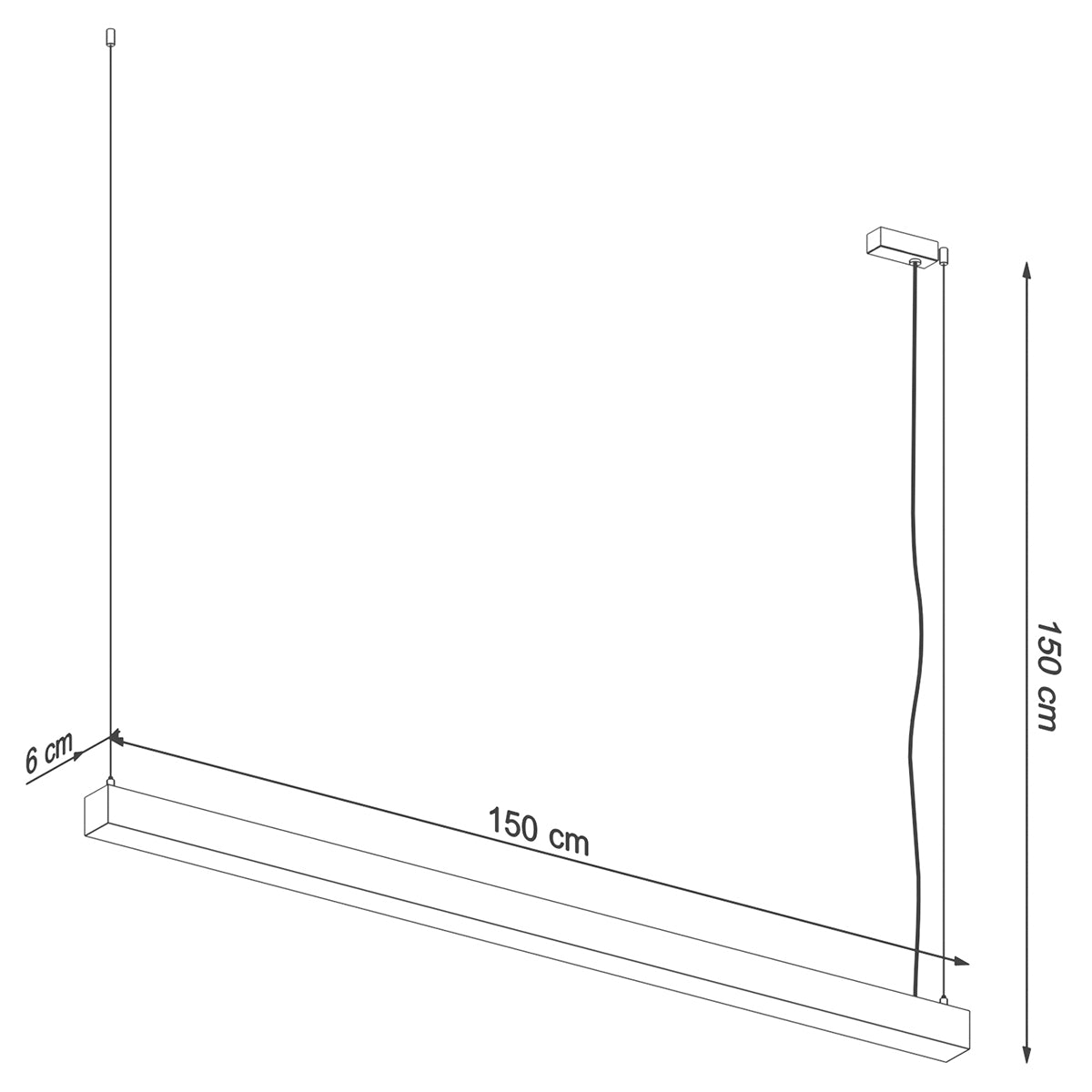 Modern Bar Suspension 150 white