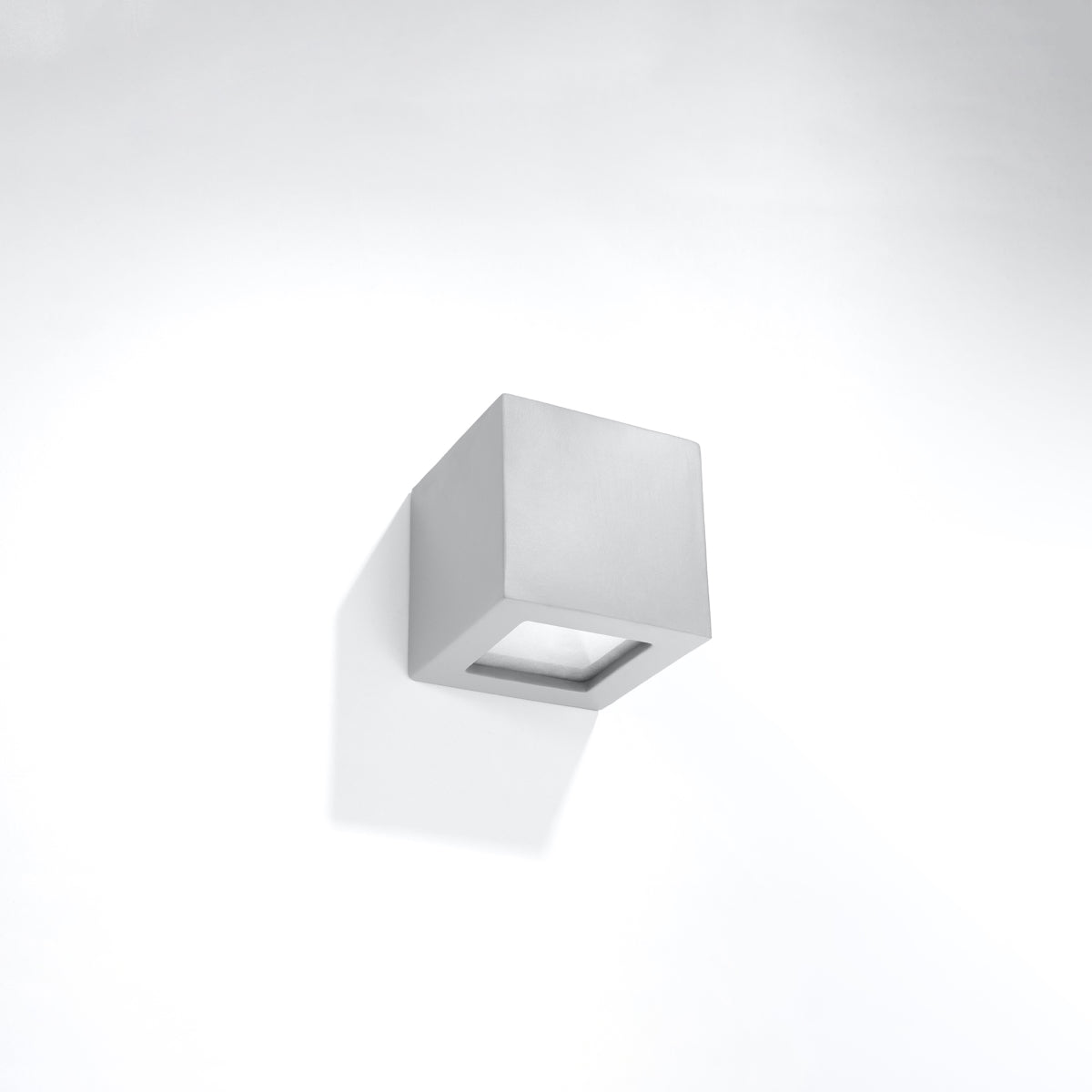 Grey Ceramic Cube Wall Lamp