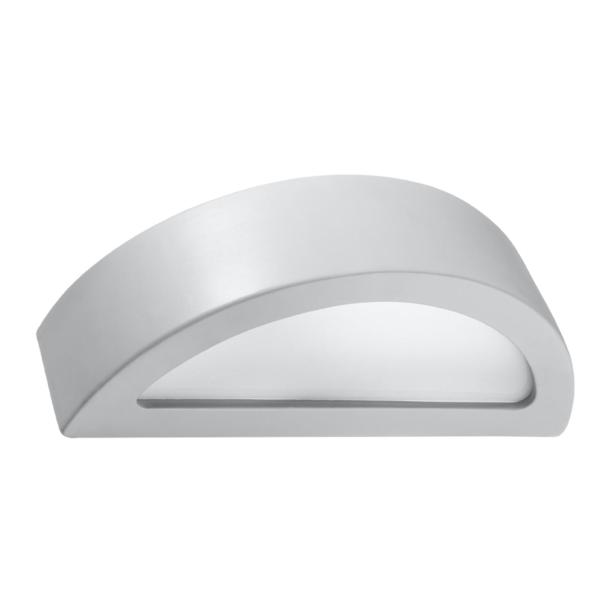 Grey Ceramic Wall Light Croissant