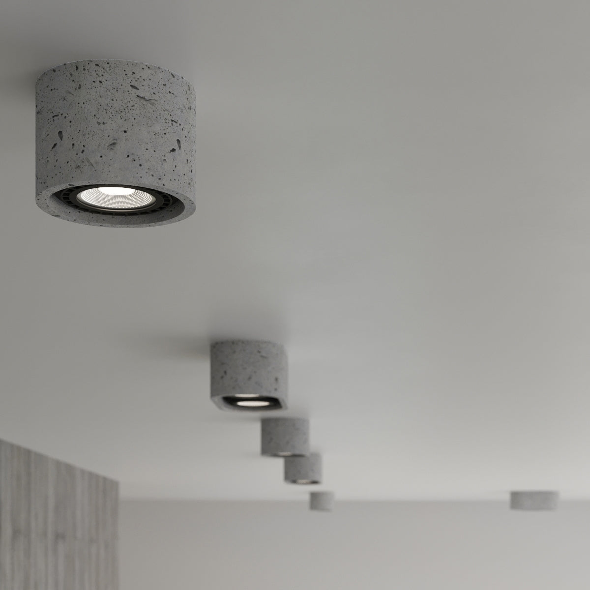 Modern Basic 2 concrete ceiling light