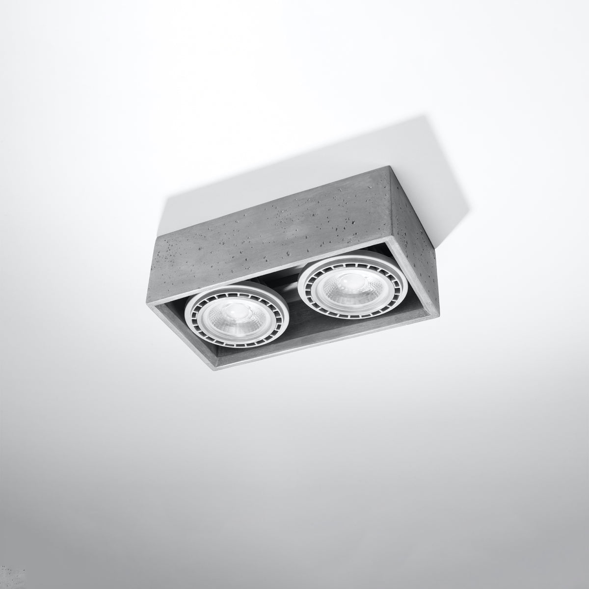 Modern Square Ceiling Light 2 Concrete