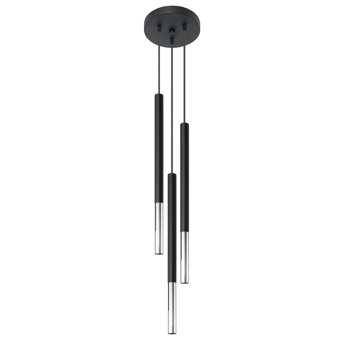 Suspension Moderne Mozaica 3P noir/chrome