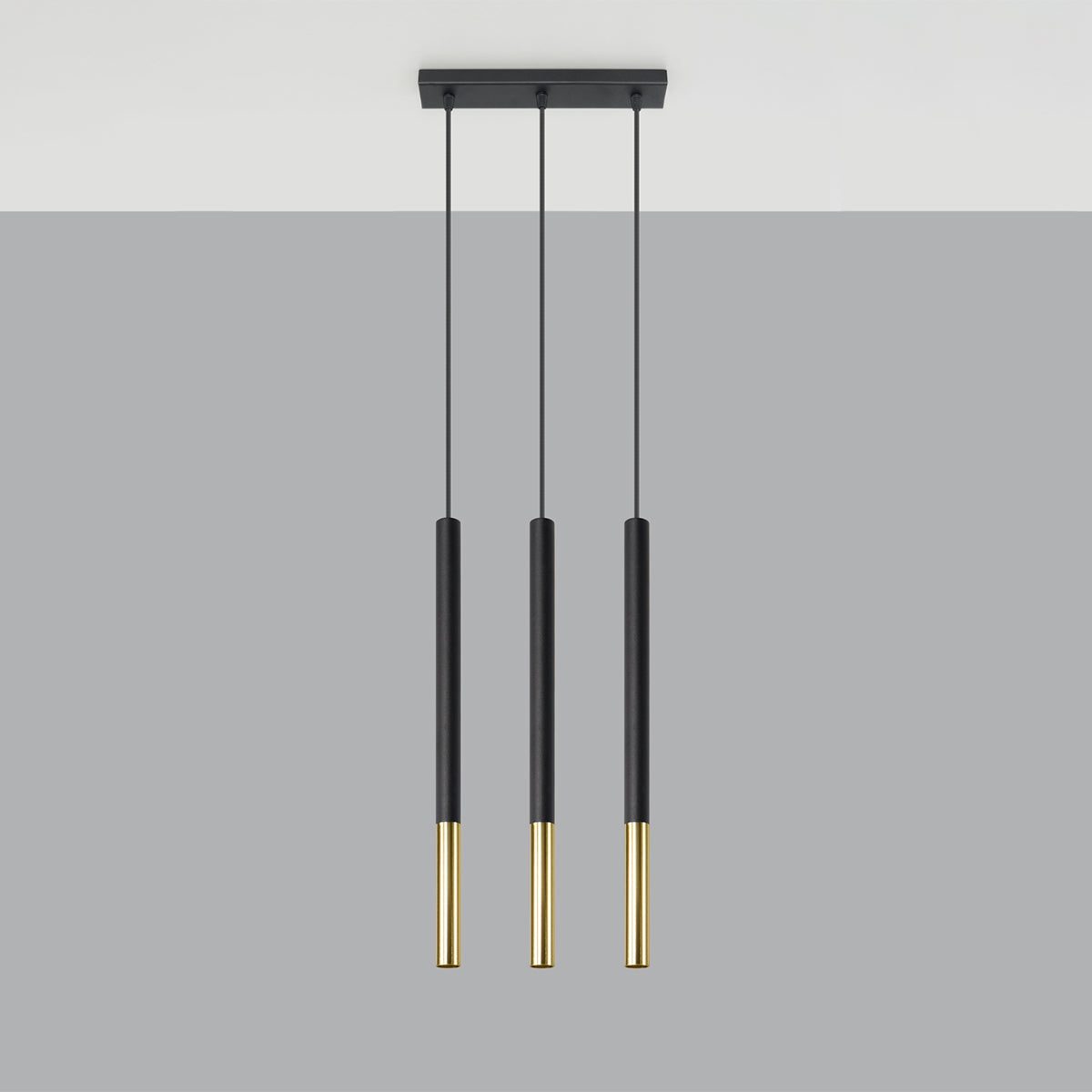 Modern Mozaica 3L black/gold pendant light