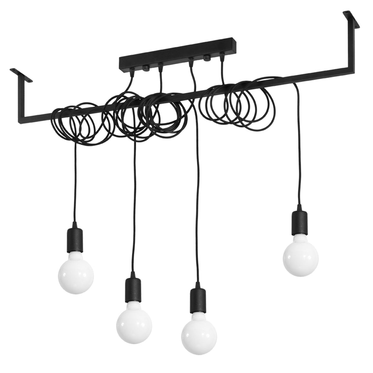 Entrelacs 4 black chandelier