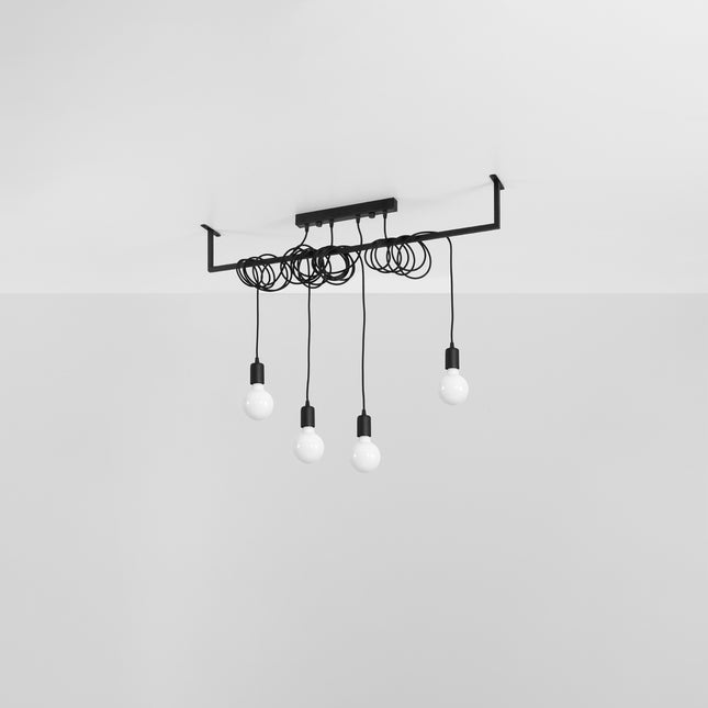 Lustre Entrelacs 4 noir