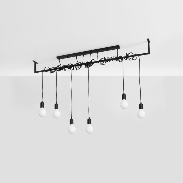 Lustre Entrelacs 6 noir