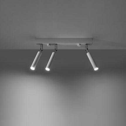 Minimalistische verstellbare Deckenleuchte 3 aus Stahl weiß