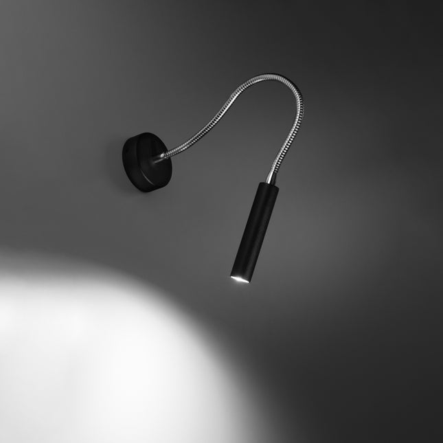 Black Steel Mobile Wall Light