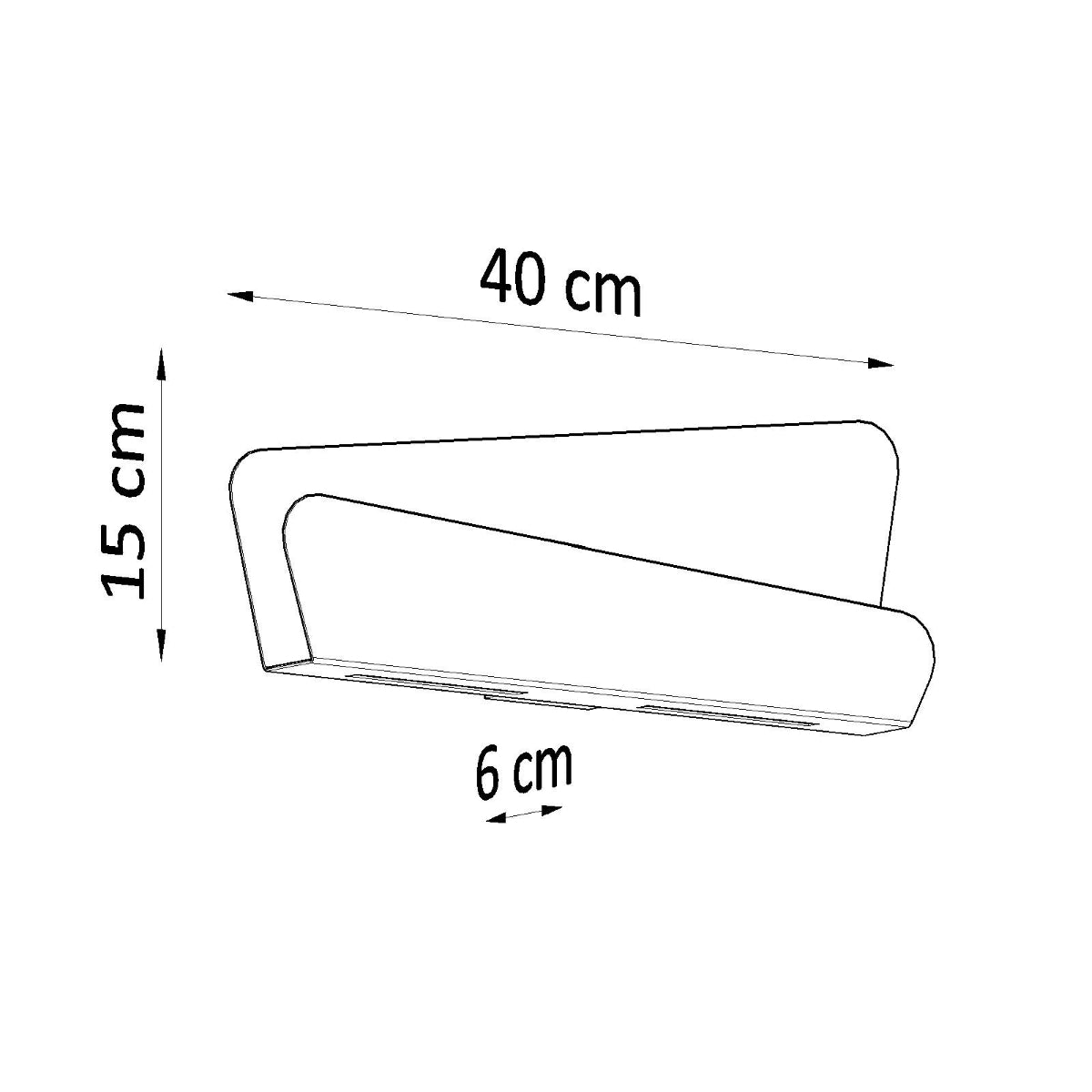 Weiße horizontale kreative 3D-Wandleuchte