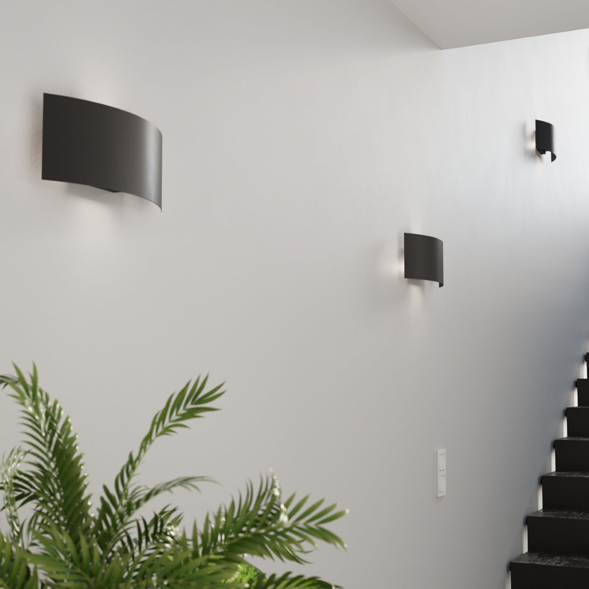 Black Arc Wall Light