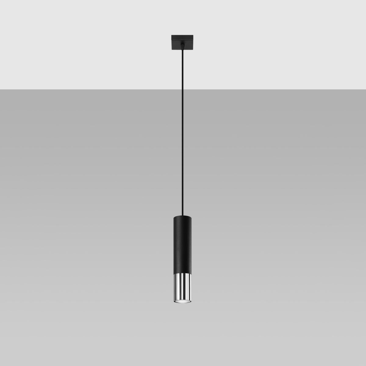 Duo Metallic 1 pendant lamp black/chrome