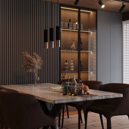 Wandleuchte Duo Metallic Schwarz/Kupfer