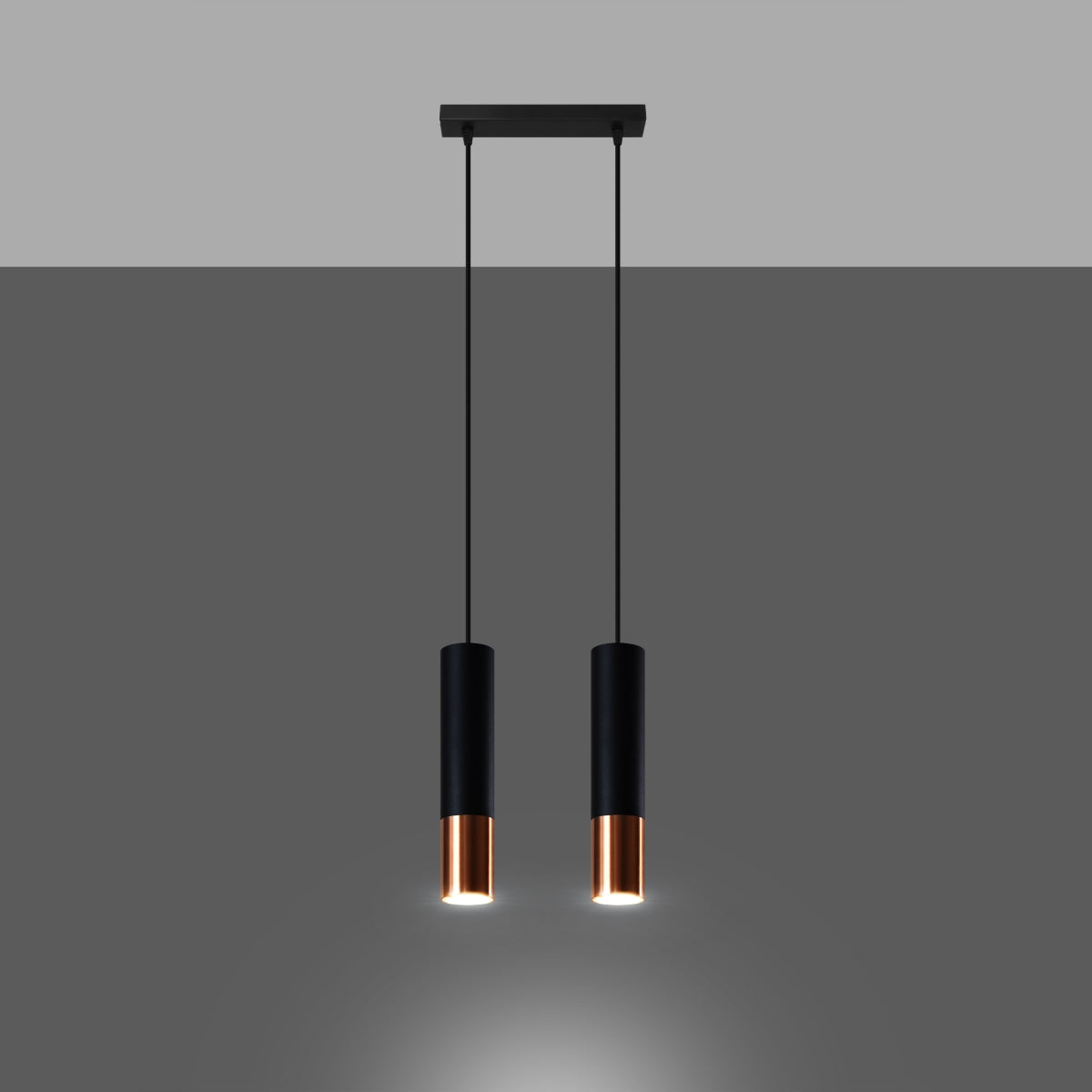 Duo Metallic 2 pendant lamp black/copper