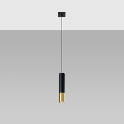 Duo Metallic 1 Pendelleuchte schwarz/gold