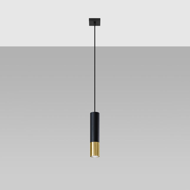 Duo Metallic 1 Pendelleuchte schwarz/gold