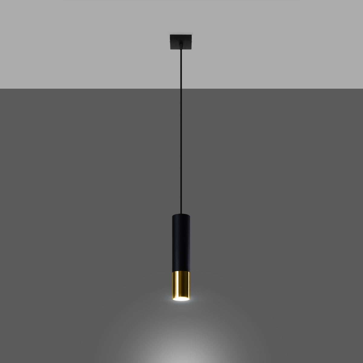 Duo Metallic 1 pendant lamp black/gold