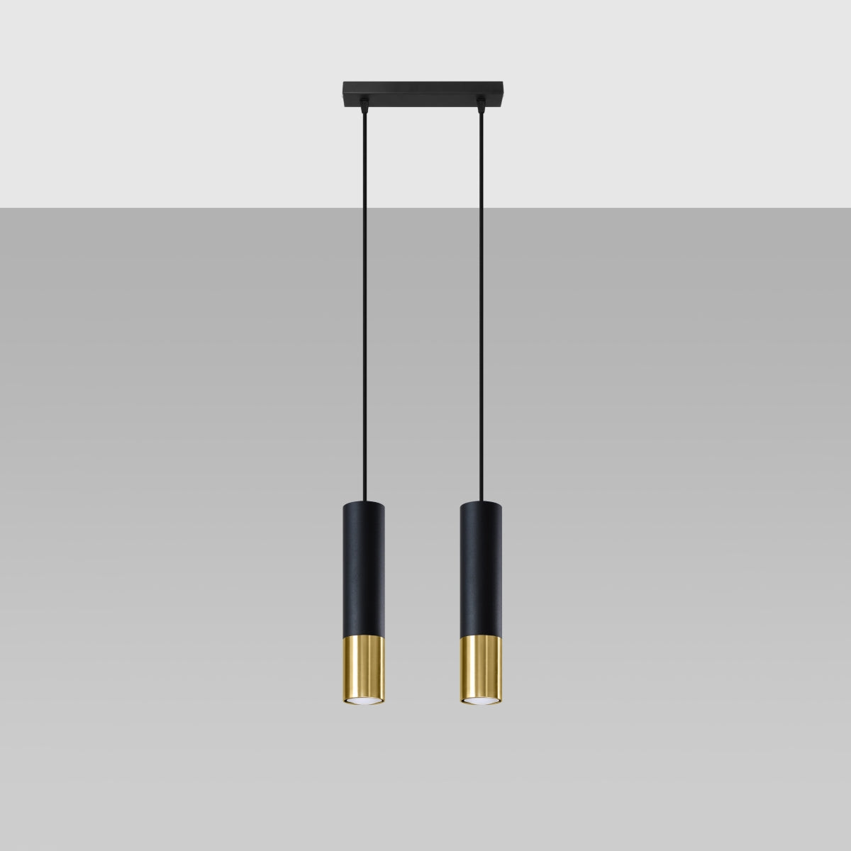 Duo Metallic 2 pendant lamp black/gold