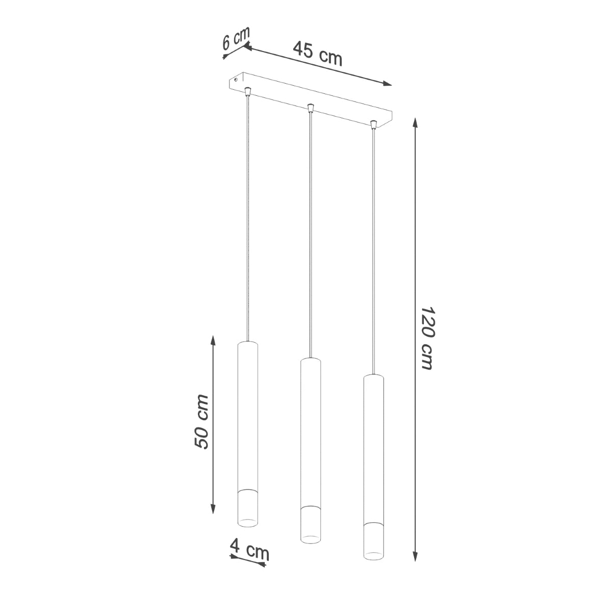 Suspension Ligne Claire 3 blanc