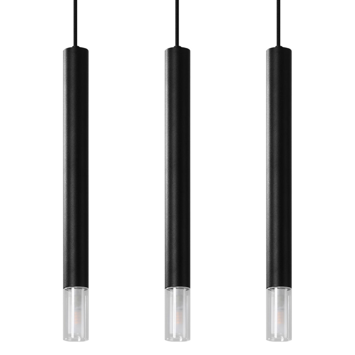 Suspension Ligne Claire 3 noir