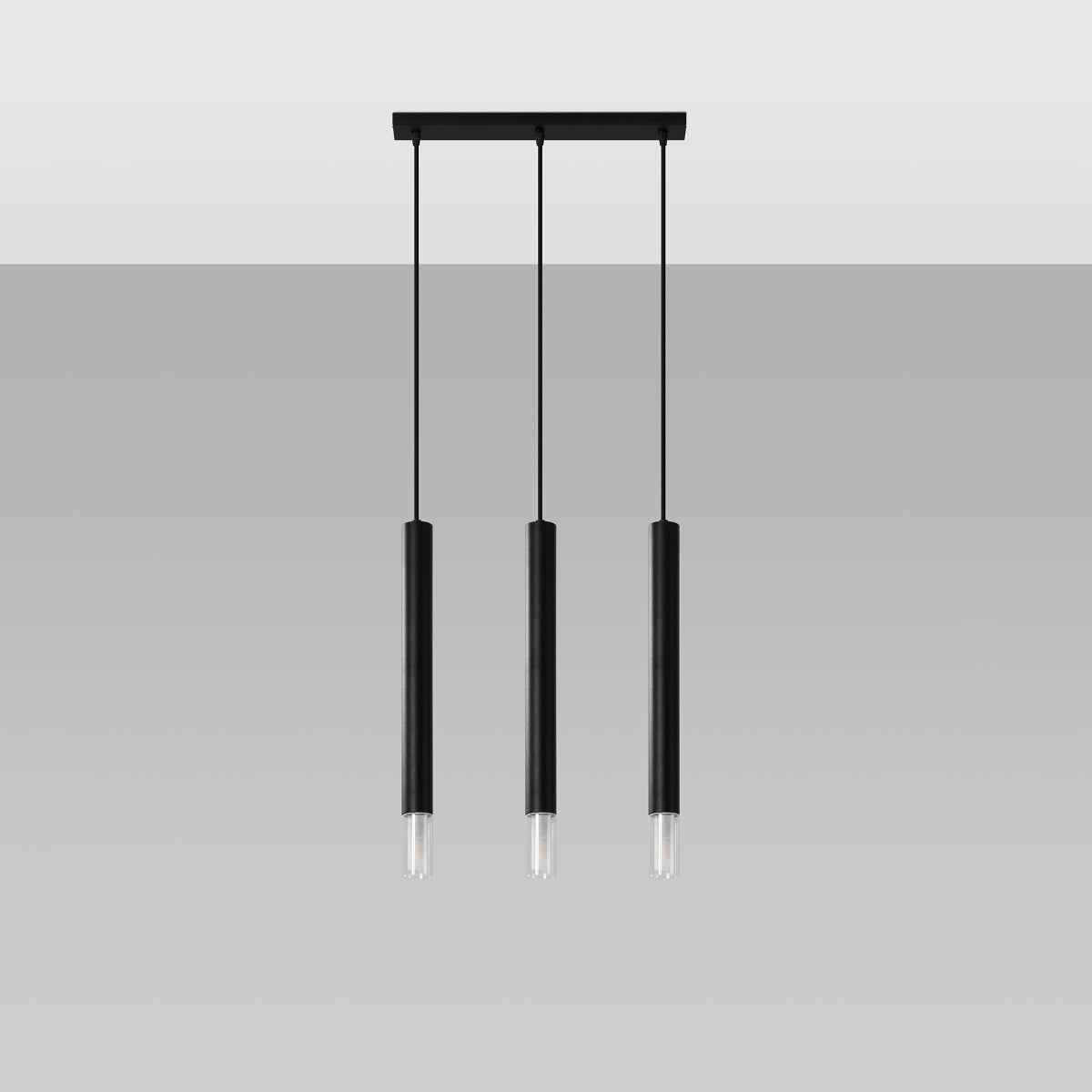 Suspension Ligne Claire 3 noir