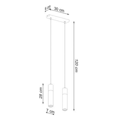 Minimalist Fusion 2 grey pendant light