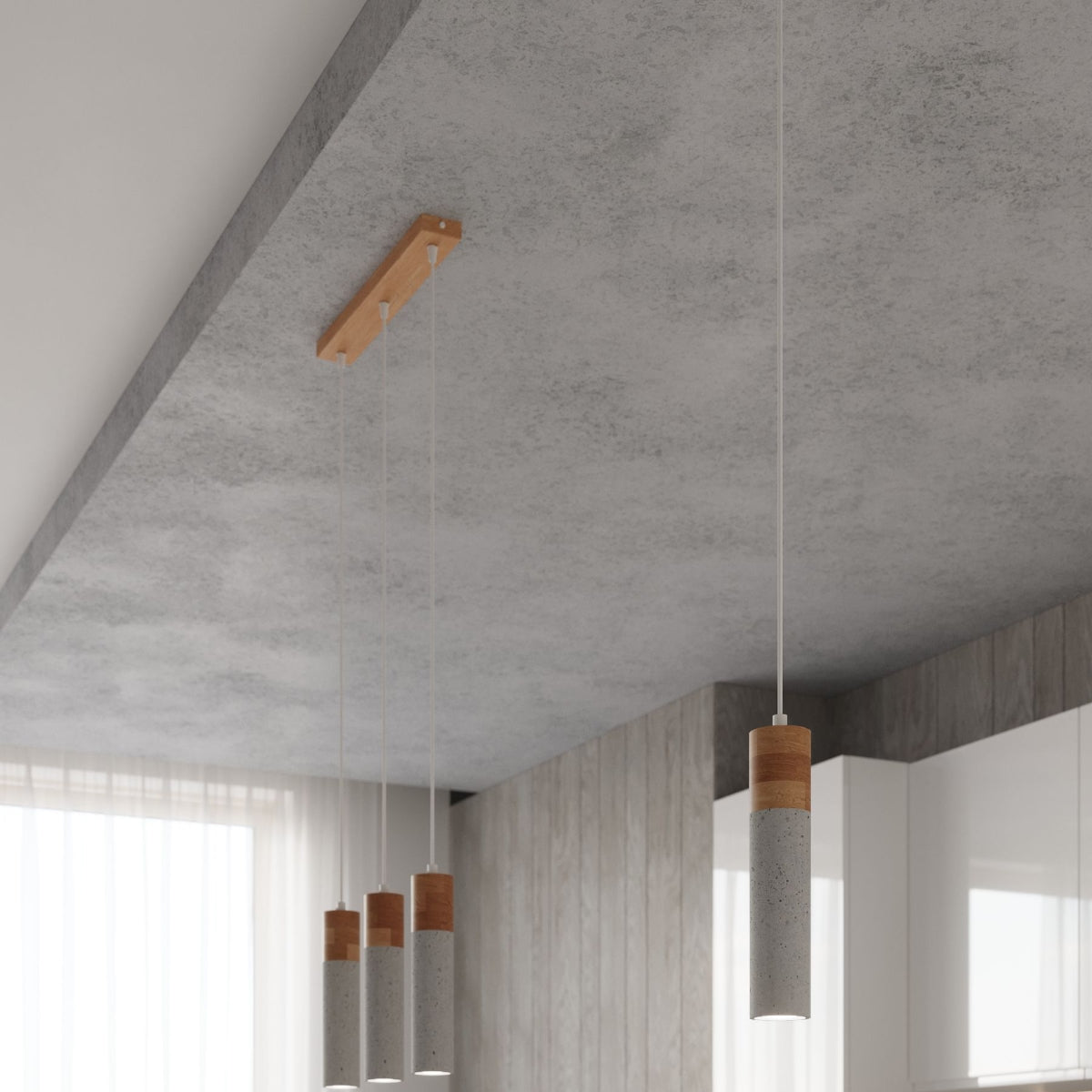 Minimalist Fusion 3 grey pendant light